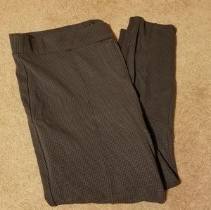 Houndstooth Ponte Knit Skinny Ankle Pants, XXL/2X